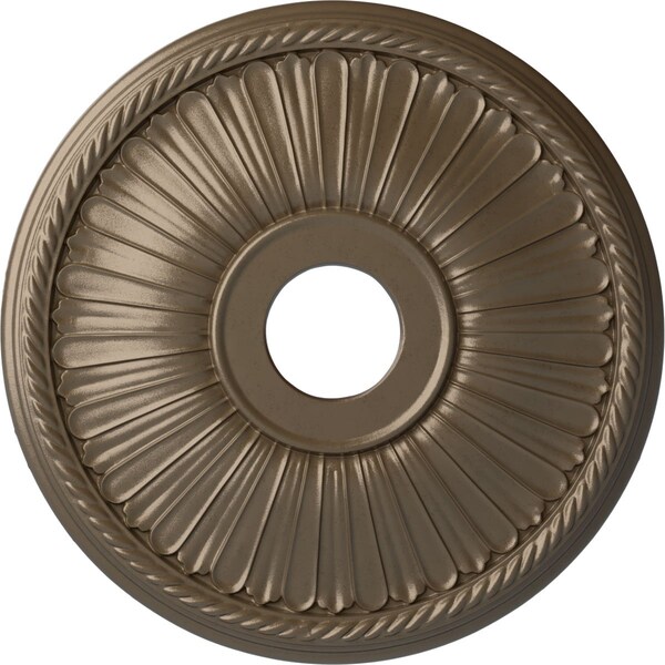 Ekena Millwork Berkshire Ceiling Medallion (Canopies up to 6 3/8"), 20 1/8"OD x 3 7/8"ID x 1 7/8"P, Warm Silver CM20BE1WSS - main